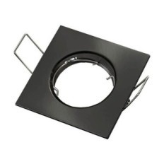 Supporto quadrato per faretto GU10 da incasso 80x80 nero