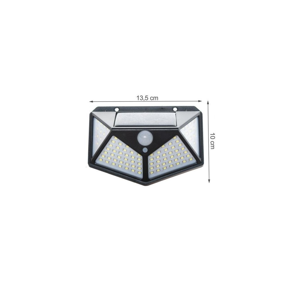 Lampada solare ricaricabile con sensore PIR/Crepuscolare 7W IP65 100 LED