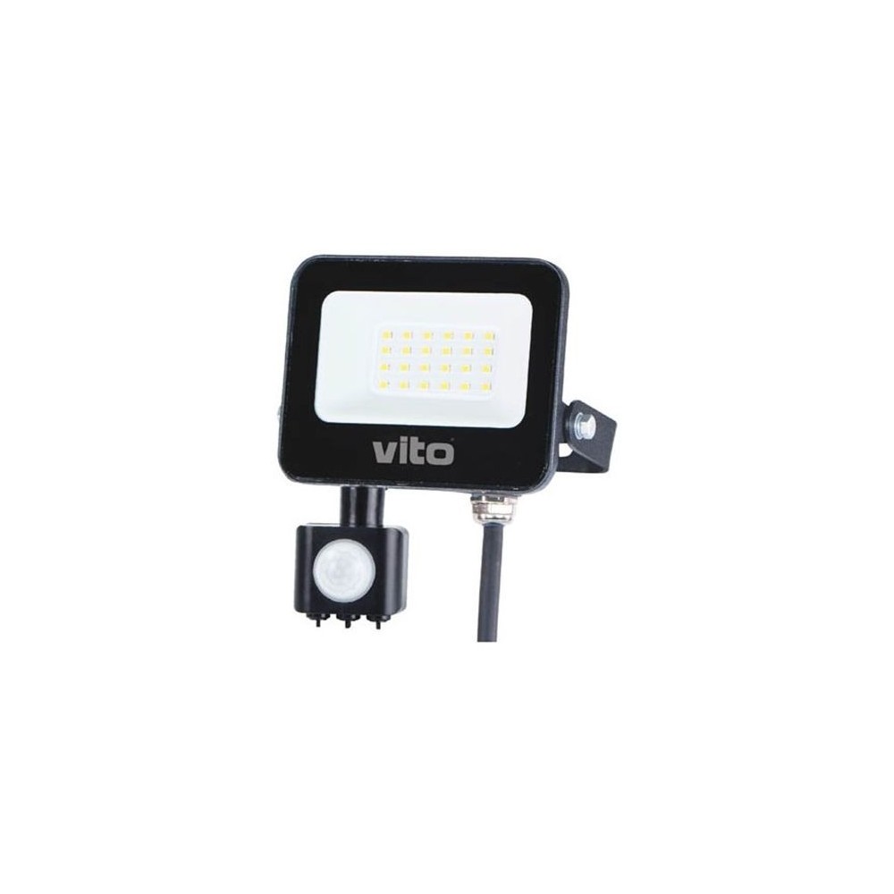 Faro LED da esterno con sensore PIR 20W 2000Lm luce fredda 6000K IP65