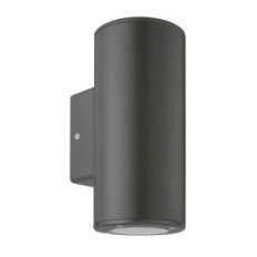 Lampada applique da esterno nera IP54 2xGU10 Φ76x186x99mm