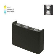 Lampada applique nera da esterno 6W SMD 16*10CM IP65