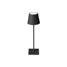 Lampada LED ricaricabile da tavolo 3W dimmerabile in metallo nero