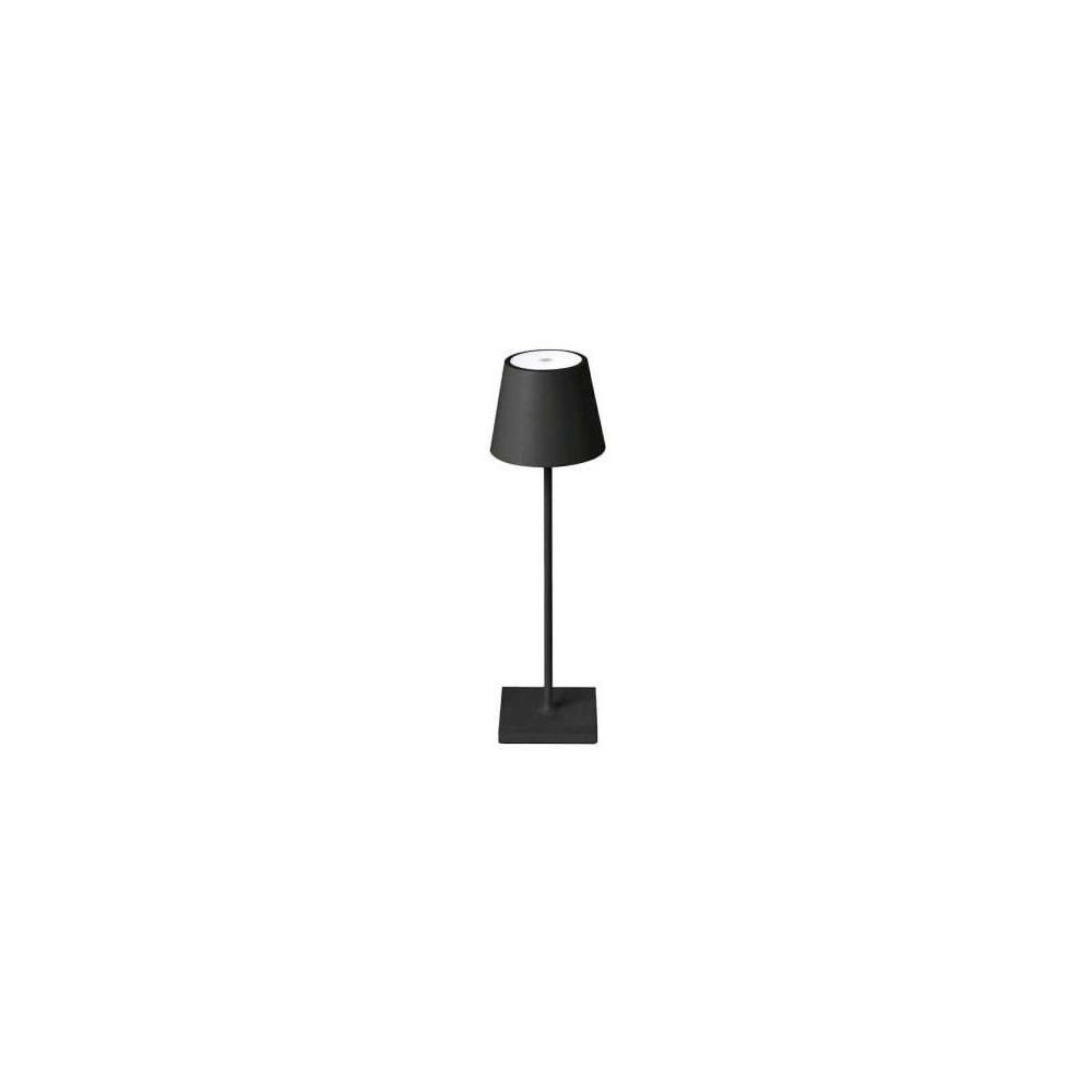 Lampada LED ricaricabile da tavolo 3W dimmerabile in metallo nero