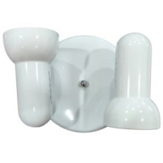 Lampada applique da parete 2xE27 in metallo bianco