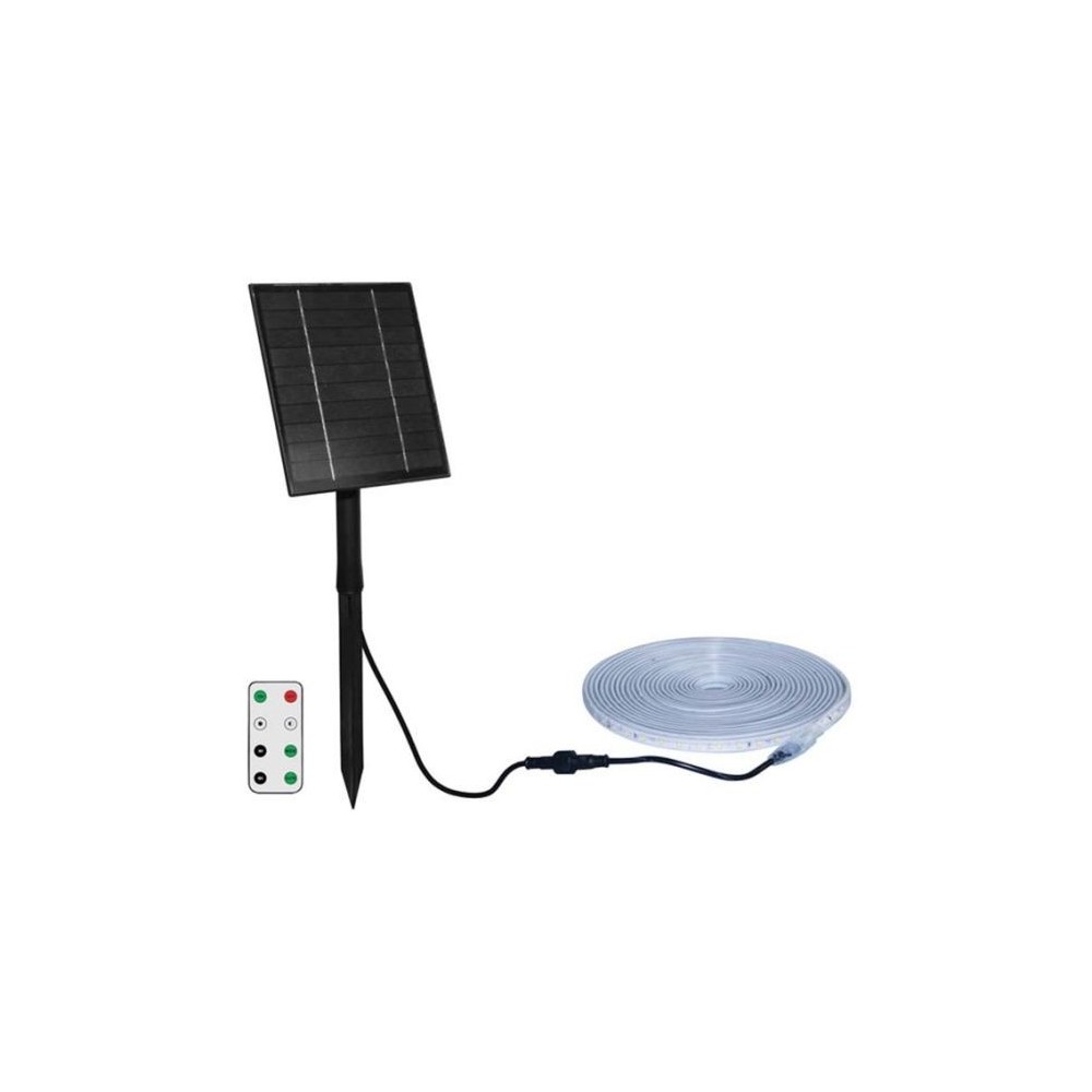 Striscia LED da esterno 5m con pannello solare 18W 900Lm 3000k luce calda