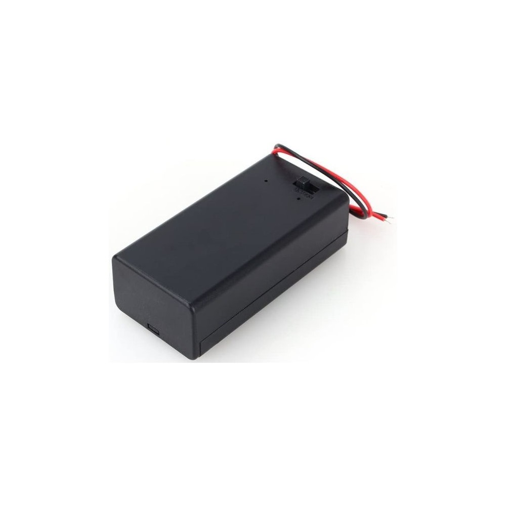 Custodia porta batteria 9V con interruttore