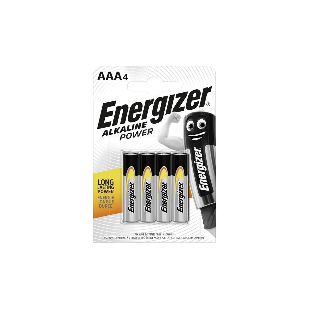 Batteria alcalina tipo AAA LR03 1.5V blister da 4 Energizer