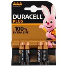 Batteria ministilo alcalina 1.5V AAA Duracell - confezione da 4 pezzi