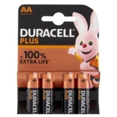 Batteria stilo alcalina 1.5V AA Duracell - confezione da 4 pezzi