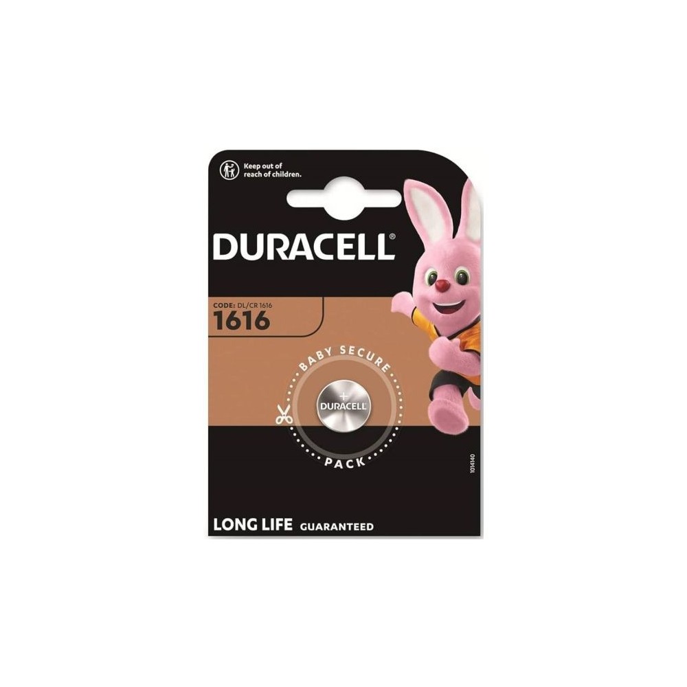 Batteria a bottone al litio 3V CR1616 Duracell