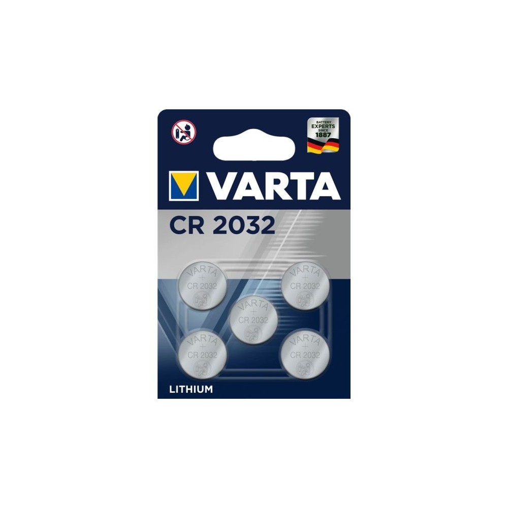 Batteria a bottone al litio 3 V CR2032 blister da 5