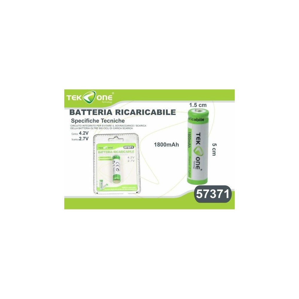 Batteria ricaricabile al litio 1200mAh tensione da carica 4.2V