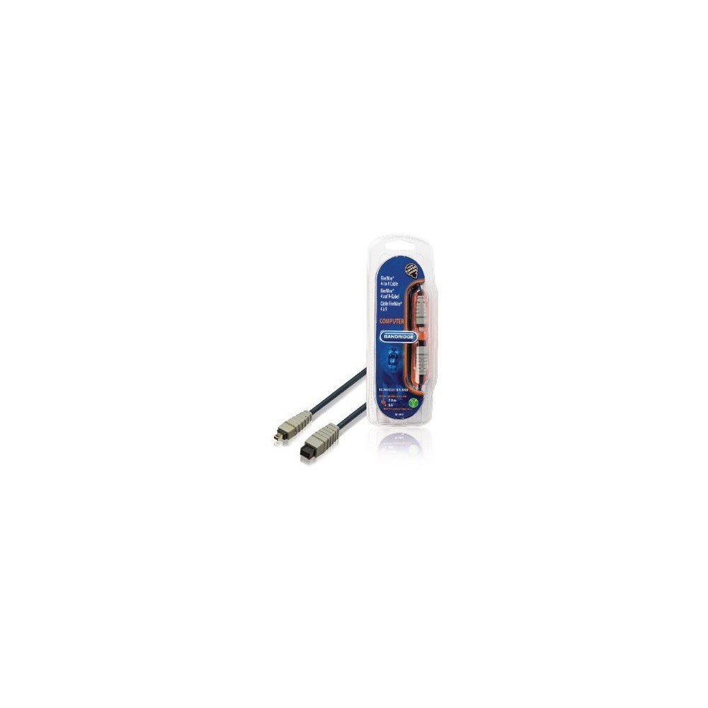 FireWire 400 4 Pin Maschio - Firewire 9 Pin Maschio - 2.00 m Blu