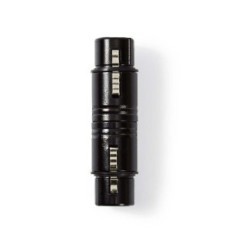 Accoppiatore XLR - Femmina a 3 pin XLR - Femmina a 3 pin XLR Nero