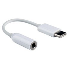 Cavo Adattatore USB Type-C Maschio - Jack 3.5mm Audio Femmina - Bianco