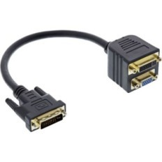 Cavo adattatore sdoppiatore da DVI-I 245 pin a DVI-I 245 pin e VGA