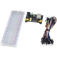 Kit breadboard MB102 830 punti con cavi jumper e modulo di alimentazione