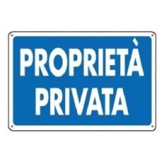 Cartello segnaletico Proprietà privata 30x20cm