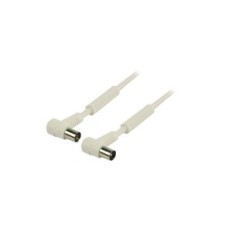 Cavo Coassiale 100 dB ad Angolo Coassiale Maschio - Femmina Coax (IEC) 20m Bianco