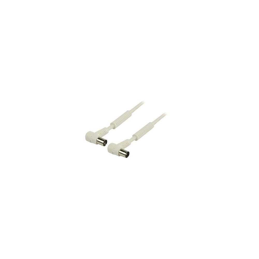 Cavo Coassiale 100 dB ad Angolo Coassiale Maschio - Femmina Coax (IEC) 20m Bianco