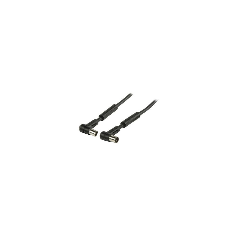 Cavo Coassiale 120 dB ad Angolo Coassiale Maschio - Femmina Coax (IEC) 10m Nero