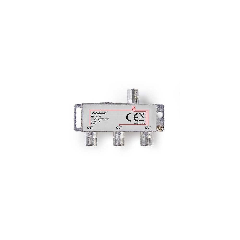 Splitter F CATV | Attenuazione Max. 68 dB | 5-1000 MHz | 3 Uscite