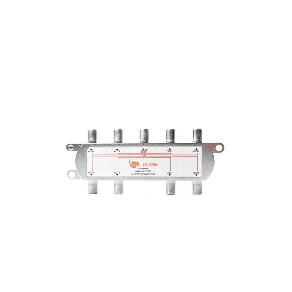 Splitter 8 vie 5-2400MHz con connettori F in linea