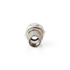 Connettore F Maschio Per Cavi Coassiali da 74mm | In lega di zinco | Argento | 25 pz.