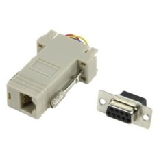 Adattatore di Serie D-SUB 9-Pin Femmina - RJ45 (8P8C) Femmina