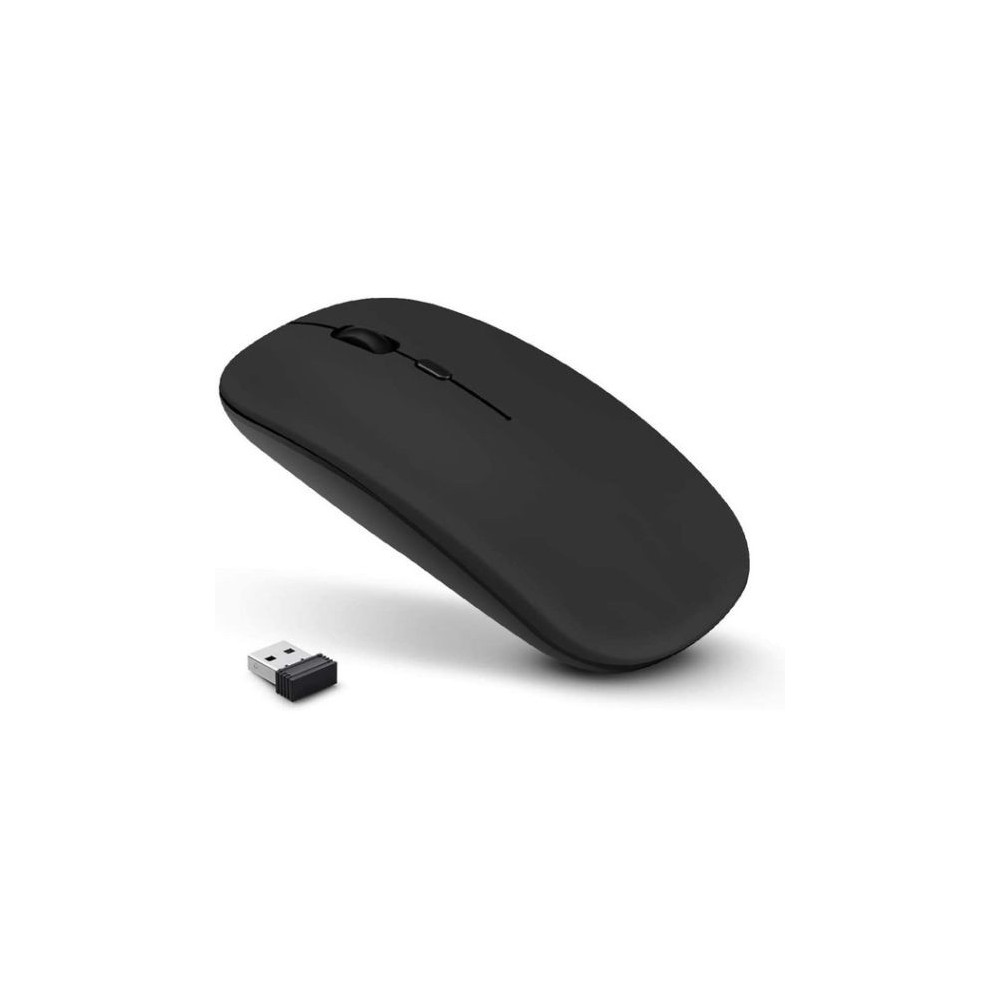 Mouse wireless nero con batteria ricaricabile incorporata