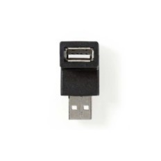 Adattatore USB 2.0 A maschio-A femmina Con angolo a 90° Nero