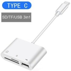 Adattatore USB Type C ad USB 2.0/SD/TF bianco