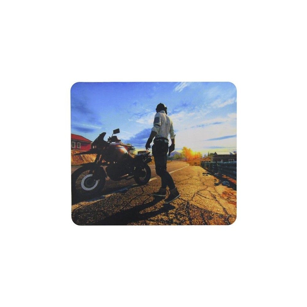 Tappetino Mouse 29x25cm PlayerUnknowns Battlegrounds Personaggio con motocicletta