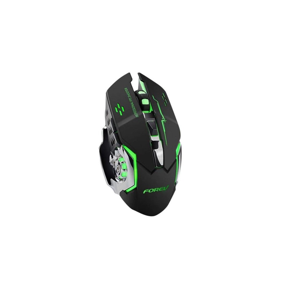 Mouse da gaming LED wireless con batteria ricaricabile incorporata nero FV-W502