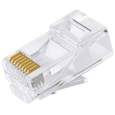 Connettore RJ45 trasparente con contatti in oro - confezione da 50 pezzi