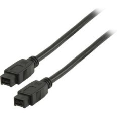 Cavo firewire 9 poli nero 2m