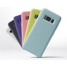 Cover posteriore in silicone soft touch per smartphone Samsung S8 - Vari colori