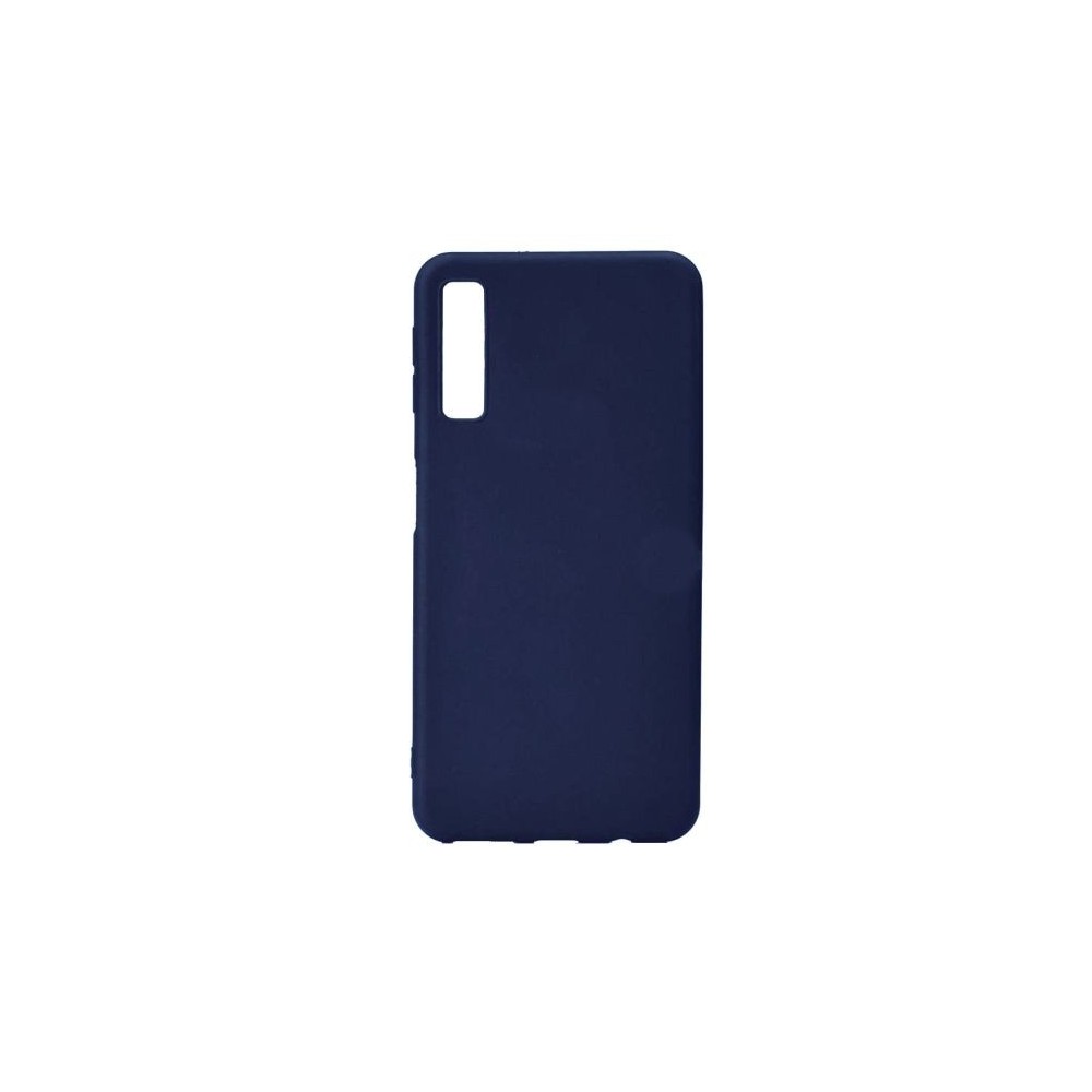 Cover per Samsung A7 2018 in silicone TPU blu opaca