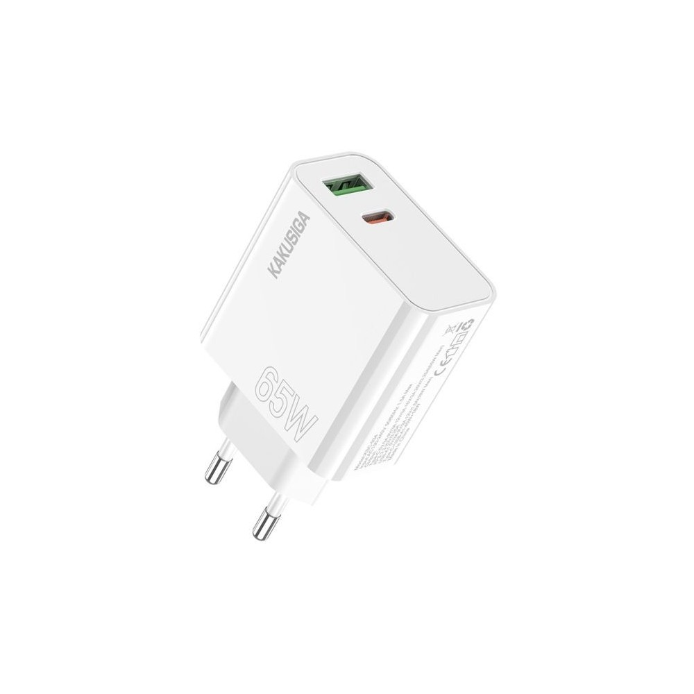 Alimentatore caricabatterie doppia porta USB/type C 3.25A 65W KSC-934