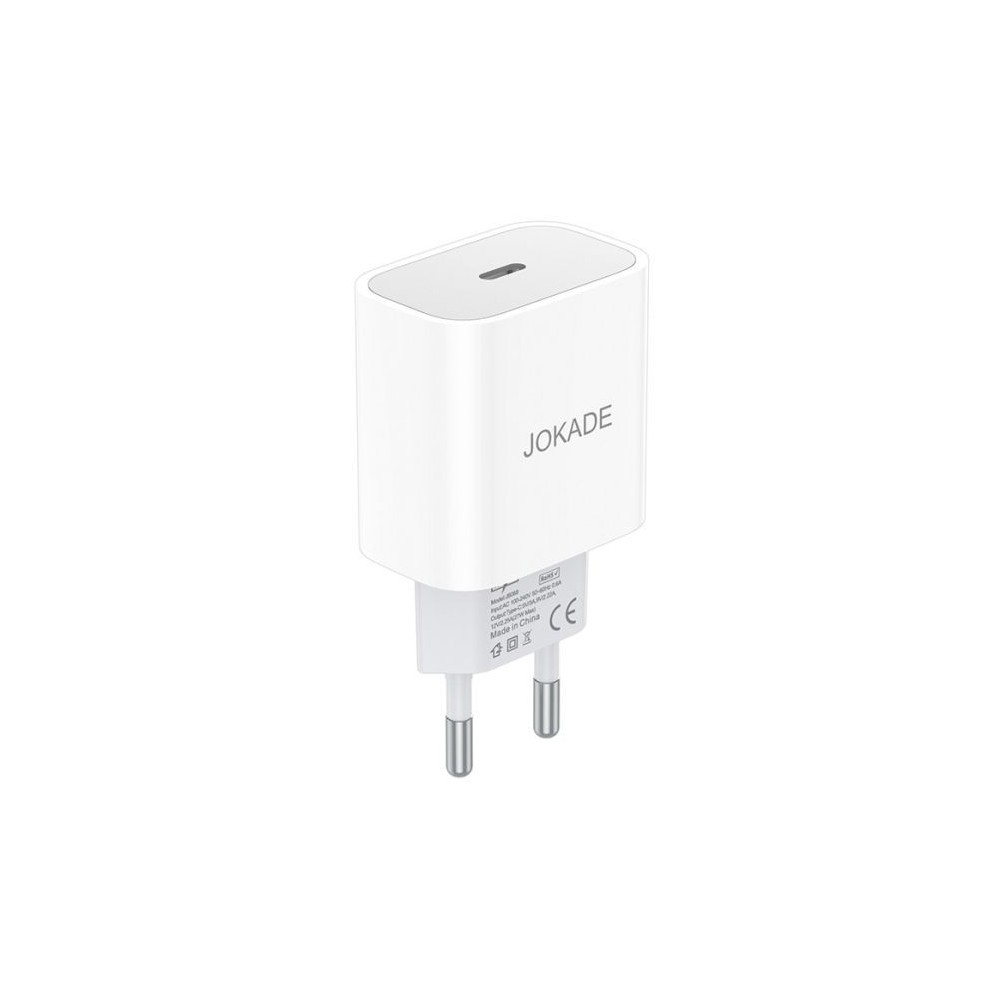 Caricabatterie USB tipo C ricarica rapida 3A 27W bianco JB068