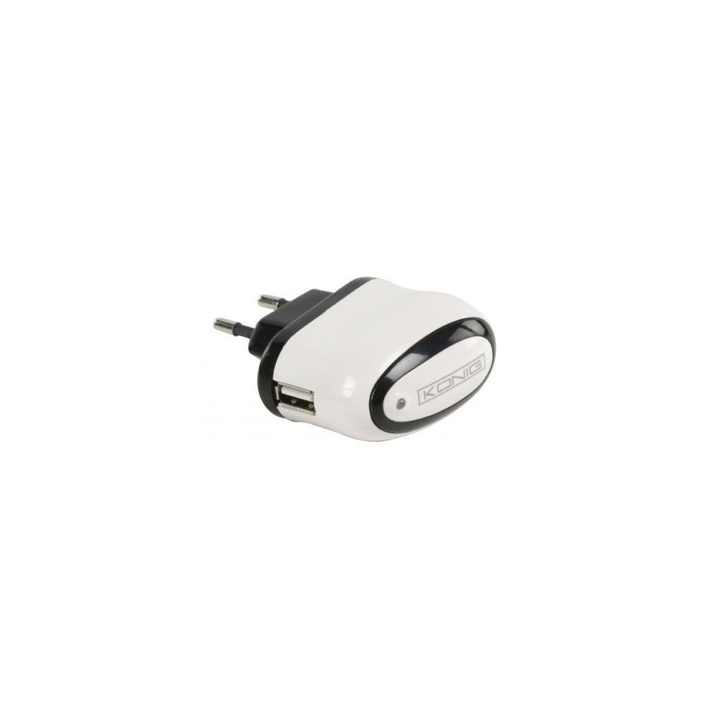 Caricatore a Muro 1-Output 1.0 A USB Bianco/Nero