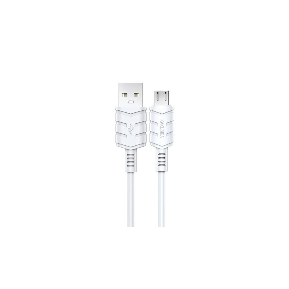 Cavo per ricarica e sincronizzazione microUSB 2m 2.4A bianco KSC-716