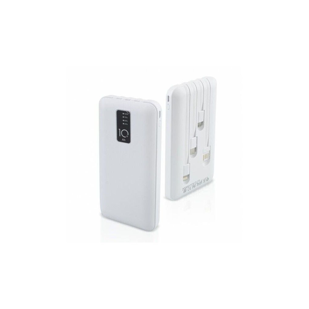 Powerbank 8800mAh bianco USB/microUSB/type C/Lightning