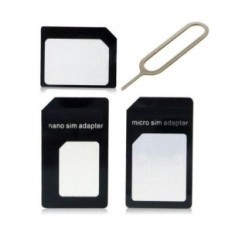 Adattatore Nano SIM/micro-SIM/SIM standard - Nero