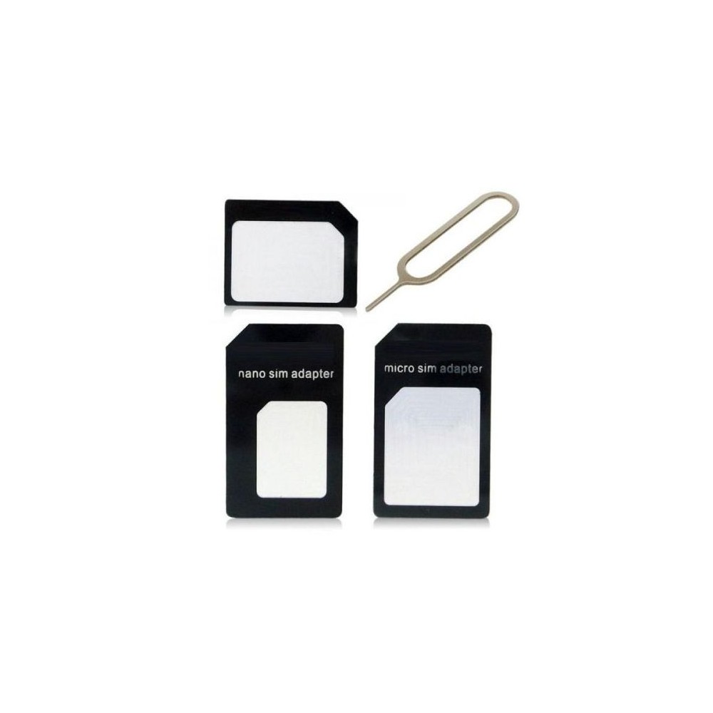 Adattatore Nano SIM/micro-SIM/SIM standard - Nero