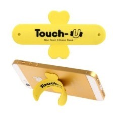 TOUCH-U - Supporto in silicone per smartphone - Giallo