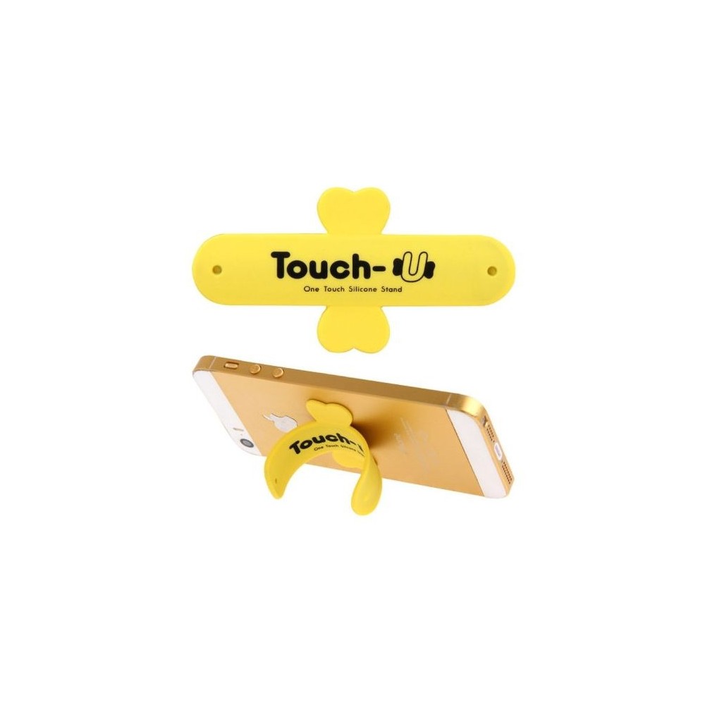 TOUCH-U - Supporto in silicone per smartphone - Giallo