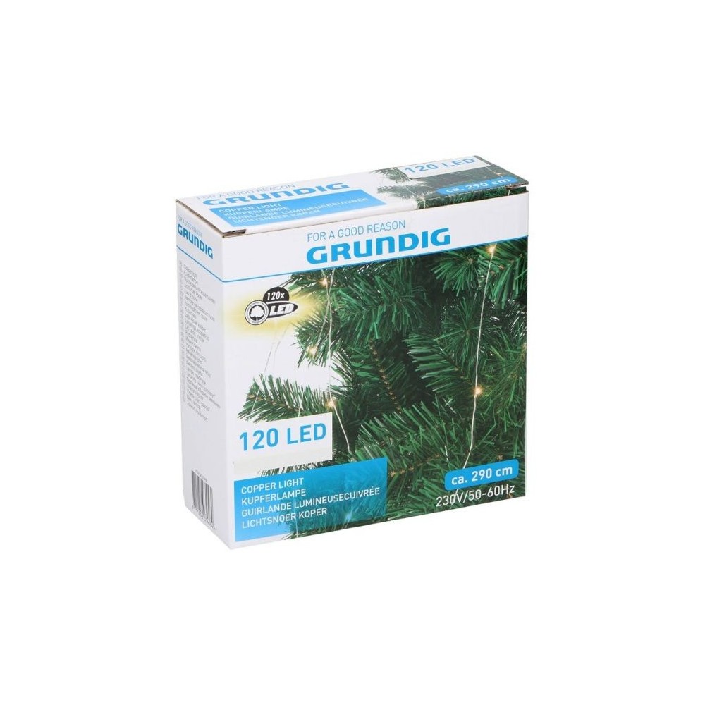 Luci natalizie 120 LED 290cm 230V Bianco caldo IP20 Grundig