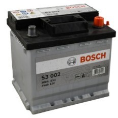 BATTERIA PER AUTO BOSCH S3002 45 Ah dx - mm 207 x 175 x 190