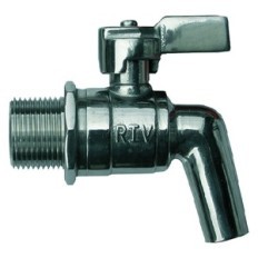 RUBINETTO A SFERA INOX CON LEVA 3/4